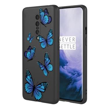 Imagem de HTXWXJC Capa de telefone para OnePlus 7 Pro, GM1911, GM1913, GM1917, GM1910, GM1915, à prova de choque, flexível, amortecedor, TPU, capa macia com estampa de borboleta para OnePlus 7 Pro, borboleta