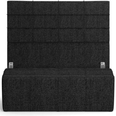 Imagem de Kit Cabeceira Cama Box King 195cm Com Calçadeira Roma W01 Linho - Lyam