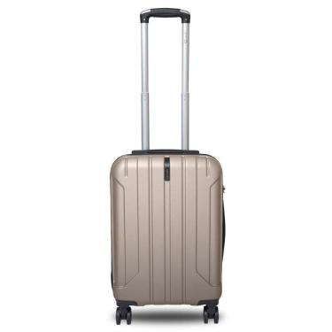 Imagem de Mala De Viagem De Bordo P- 10kg Em Abs Com Rodinhas 360º Removíveis E Leve - Padrão Anac - Qualis Champanhe Mb003