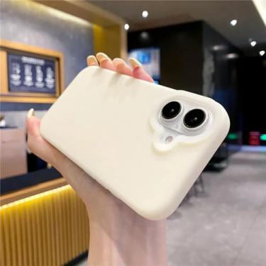 Imagem de HTVJFX Capa protetora de lente de câmera para iPhone 12Pro Max, capa de silicone líquido fosco (para iPhone 12Pro Max/branco antigo)