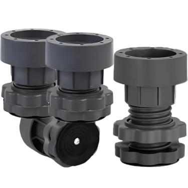 Imagem de Kit com 4 Pés Ajustáveis Anti-vibração para Máquina de Lavar, Geladeira e Eletrodomésticos, Cinza