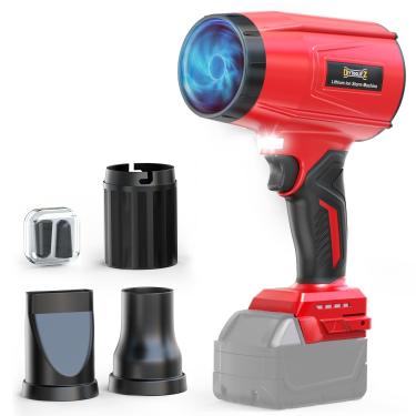 Imagem de DIYtoolifz Soprador de folhas sem fio de 800.000 RPM compatível com Milwaukee (apenas ferramenta), motor sem escova, velocidade ajustável, soprador elétrico portátil leve para carro, pátio, jardim