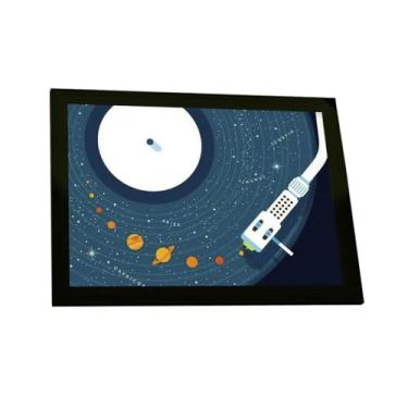 Imagem de Quadro Decorativo Toca Disco Vinil Céu Planetas Sistema Solar Decoração Poster Quarto Sala