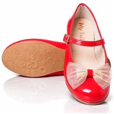 Imagem de Sapatilha Infantil Menina Sapato Social Festa Laço Organza - My ToT, V