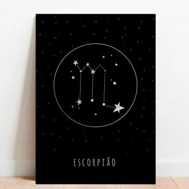 Imagem de Placa Decorativa Signos Escorpião - TACOLADO PAPEL DE PAREDE, 30x40cm