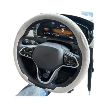 Imagem de Capa De Volante De Carro Universal Em Couro Respirável Antiderrapante 