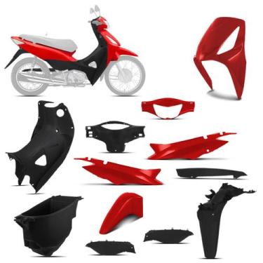 Imagem de Kit Peças Plásticas Biz 125 2006 À 2010 - PRO TORK, VERMELHO MACEIÓ 20