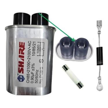 Imagem de Kit Capacitor Microondas 0,90uf + Diodo + Fusivel Oferta - Congratulat