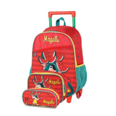 Imagem de Kit Mochila Rodinha + Lancheira + Estojo Turma Da Mônica