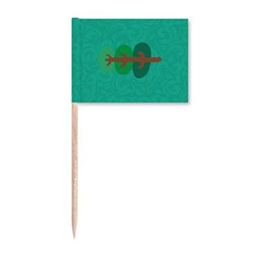 Imagem de Strong Tree Flours Cartoon Toothpick Flags Marker Topper Decoração de Festa