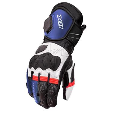 Imagem de Luva X11 Racer 2 Cano Longo em Couro Com Proteção Motociclista Motoqueiro Tricolor (GG, Tricolor)