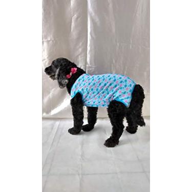 Imagem de ROUPA PÓS CIRÚRGICA E PROTEÇÃO CORPORAL PÓS OPERATÓRIA PARA CÃES PORTE (p) E GATOS TAM:03;COR:AZUL E ZÍPER CINZA CLARO