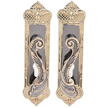 Imagem de Trava de maçaneta, estilo moderno, anticolisão, maçaneta silenciosa, trava de aço manganês, mancal de trava silenciosa, alças de segurança portáteis reversíveis para maçaneta do lado direito esquerdo com trava para quarto