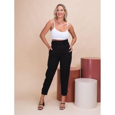 Imagem de Calça Jeans Cintura Alta com Zíper na Lateral  8001