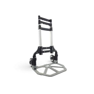 Imagem de Carrinho de Carga em Alumínio Puxador Ergonômico Rodas Emborrachadas Compacto Suporta 60 KG