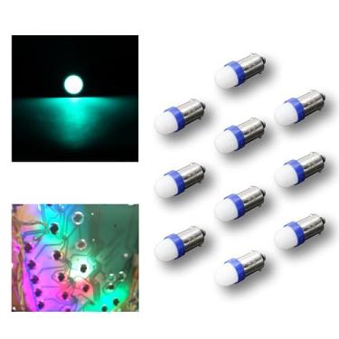 Imagem de PA Lâmpada LED 10PCS #44#47#1893#756#1847 T11 ba9s 2 SMD 2835 LED 6.3V DC Bayonet Pinball Gaming Machine Lâmpada Ciano