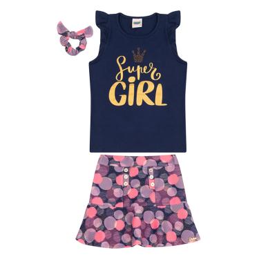 Imagem de Conjunto Infantil Duzizo Super Girl Feminino-Feminino