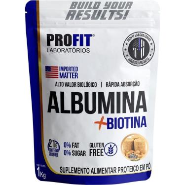Imagem de Albumina + Biotina Refil Stand-Up - 1000g Paçoca - ProFit-Unissex