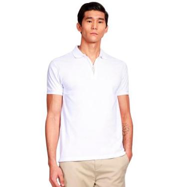 Imagem de Camisa Polo Aramis Piquet Zip Ve25 Branco Masculino