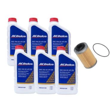 Imagem de Kit Troca De Óleo Gm Trailblazer 3.6 2012-2015 - Acdelco 5w30 Sintétic