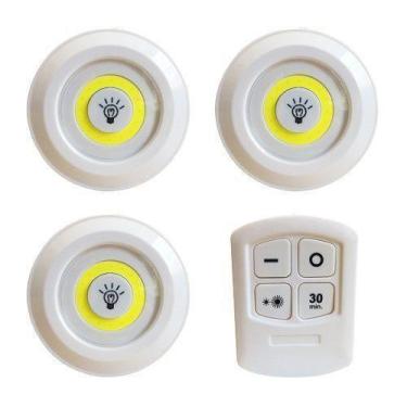 Imagem de 3 Luminaria Spot Led Potente Sem Fio Com Controle Remoto - Led Light