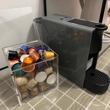 Imagem de caixa de acrílico para porta capsulas Nespresso Dolce Gusto Três Coraç