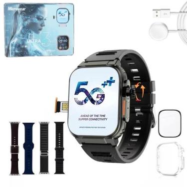 Imagem de Smartwatch Ultra 3 Ai Android Chip 5g Câmera Wi-fi GPS NFC - Microwear