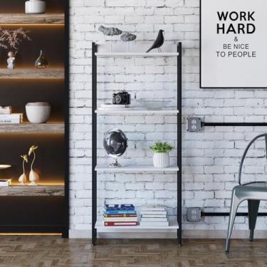 Imagem de Estante para Livros Industrial Multiuso 4 Prateleiras 146x60cm Dynamic