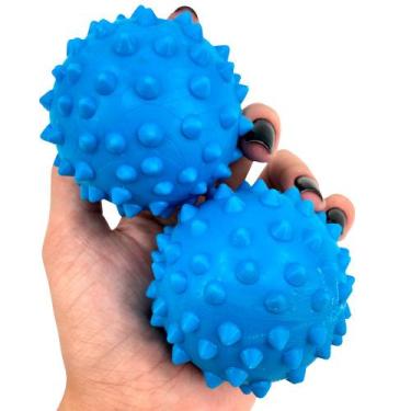 Imagem de Kit 2 Brinquedo Cachorro Bolinha Maciça E Cravo 60mm - Supri Pets,  Az