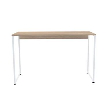 Imagem de Mesa home office noce naturalle/ branco - MOVEIS VITORINO