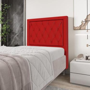 Imagem de Cabeceira Centaurus 90 Couro Aradecor, Vermelho, SOLTEIRO