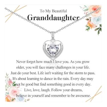 Imagem de ACOGVN Colar de presente para mãe, avó, filha, neta, presente moderno de coração, joias, presente de Natal, aniversário, dia das mães, dia dos namorados, Páscoa, Cobre, Sem Pedra Preciosa