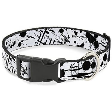 Imagem de Buckle-Down PC-W31905-S Coleira com clipe de plástico, respingos de tinta, 2,54 cm de largura - serve para pescoços pequenos de 23 a 38 cm