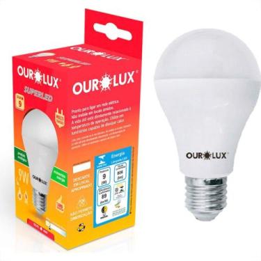 Imagem de Lampada Led Bulbo Ourolux A60 - 9W. 3000K.