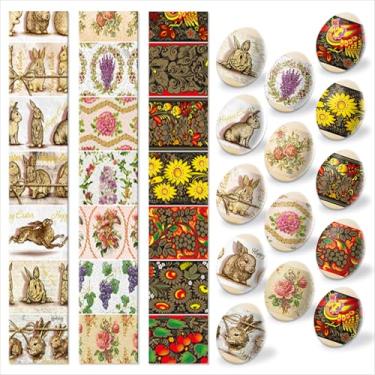 Imagem de Conjunto de envoltórios de ovos de páscoa – envoltórios tradicionais para ovos de Páscoa e Pysanky – Embalagem térmica térmica para ovos de Páscoa com estampas – Embalagens de ovos de Páscoa eslavas