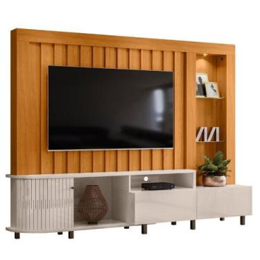 Imagem de Estante Home para TV 70 Polegadas Le Mans Cinamomo Off White Madetec