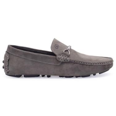 Imagem de Mocassim Sapatilha Couro Masculino GTS Estilo e Conforto, Grafite, 41