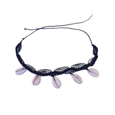 Imagem de Gargantilha Macramê preta com Búzios