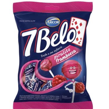 Imagem de Pirulito 7 Belo Framboesa Arcor 500g