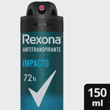 Imagem de Desodorante antitranspirante aerosol masculino rexona impacto 72 horas 150ML