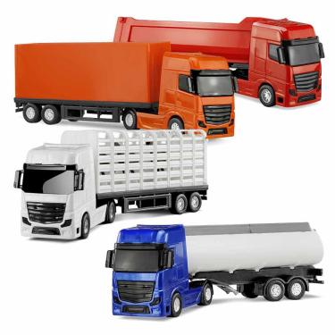 Imagem de Conjunto 4 Caminhões Roma Petroleum Series 1476 - Roma Brinquedos