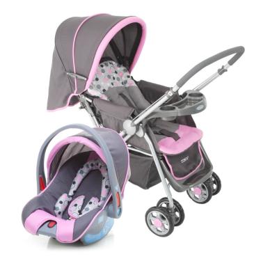 Imagem de Carrinho de Bebe Travel System Reverse Duo Rosa com Bebê Conforto - Cosco Kids