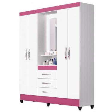 Imagem de Roupeiro Capelinha 4 Portas 3 Gavetas Capri - Moval