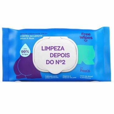 Imagem de Lenço Umedecido Free Wipes Limpeza, 50 Un