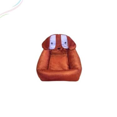Imagem de Cama Pet Para Cachorro e Gato Grande com Cabeceira, Conforto e Estilo para Seu Pet, Cama Antialérgica e Lavável (Marrom, G)