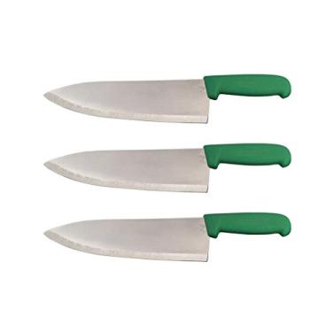 Imagem de Cozzini Cutlery Imports Faca de cozinheiro de 25,4 cm Escolha sua cor - Talheres de cozinha comercial Razor Sharp - Facas de cozinheiro (pacote com 3 - verde)