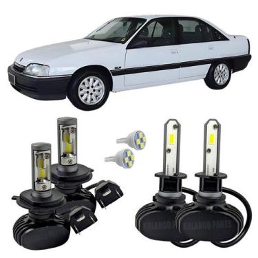 Imagem de Kit Ultra Led Farol Alto Baixo H4 Milha H3 Omega 1992 A 1998 - Autovex