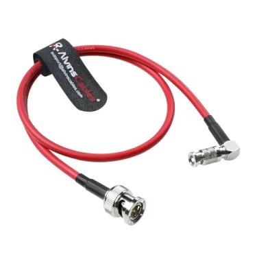 Imagem de Alvin's Cables Cabo micro BNC para BNC 12G-SDI de alta velocidade 4K UHD cabo coaxial de vídeo micro BNC de ângulo reto 75 Ohm ultramacio, para monitor Blackmagic Video Assist de 5 polegadas, vermelho