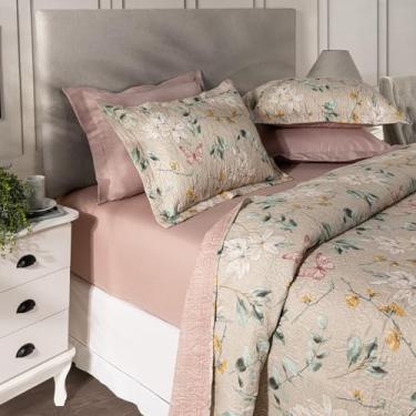 Imagem de BEM CASA Kit Cobre Leito Colcha Boutis 3 Peças Matelado Ultrassônico Estampado Dupla Fa...