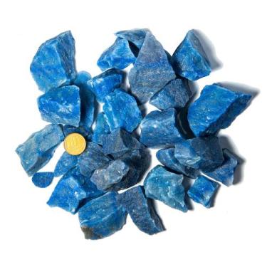 Imagem de 1 kg Pedras Brutas Quartzo Azul Cristal Tam Médio Classe A - Cristaisd